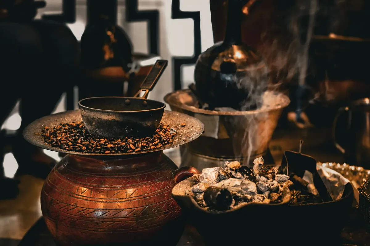 Ethiopian coffee ceremony